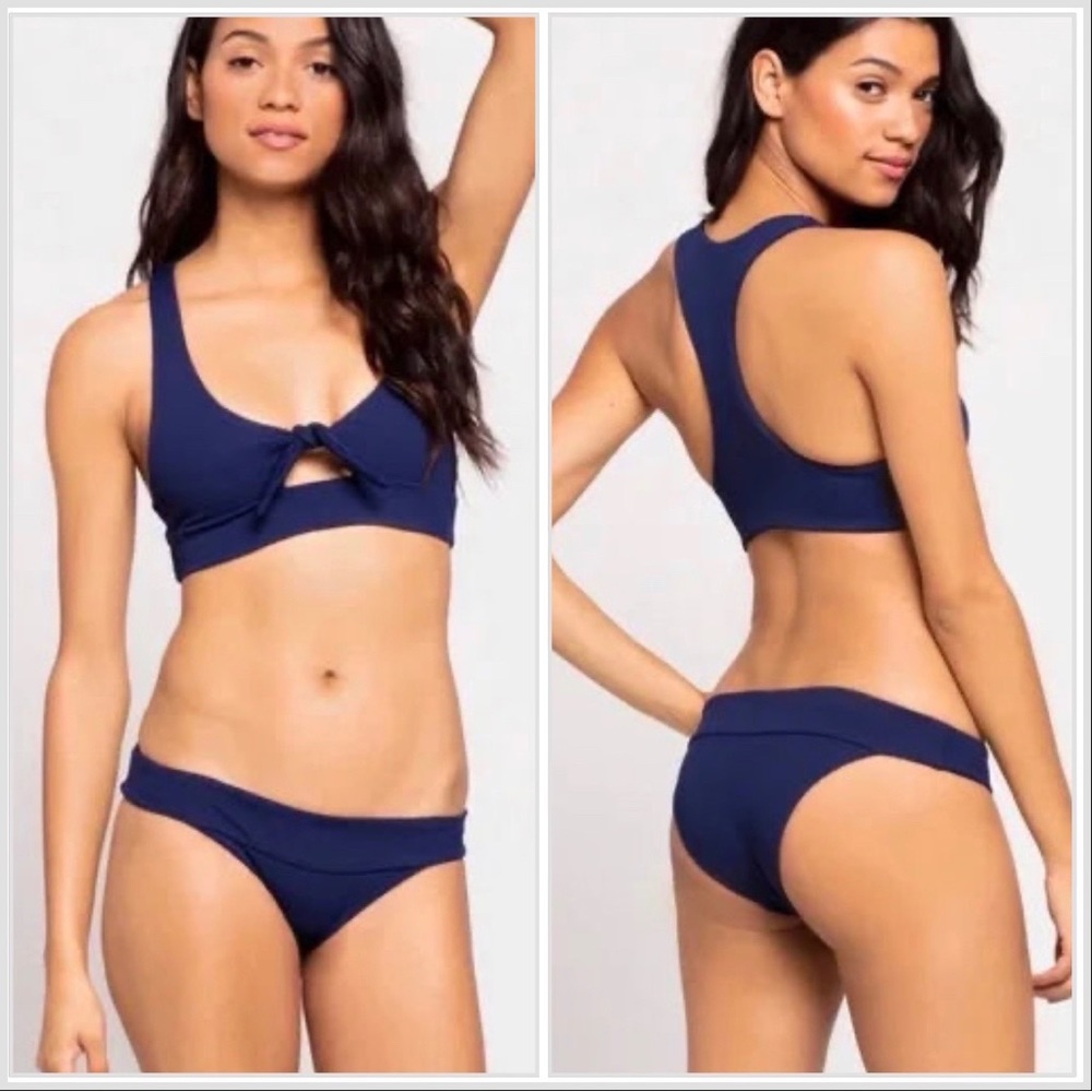 L*SPACE Tara Top in Navy Blue Size: Small NWT